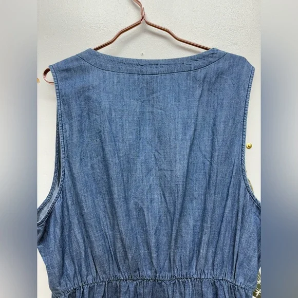 Old Navy Blue Denim Midi Dress - Picture 10 of 16